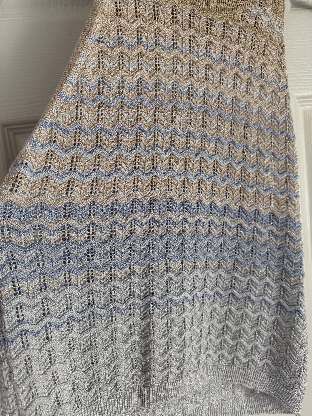 Sandro Knit Halter Tank shimmer gold and blue - Picture 4 of 8